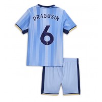 Camiseta Tottenham Hotspur Radu Dragusin #6 Segunda Equipación Replica 2024-25 para niños mangas cortas (+ Pantalones cortos)